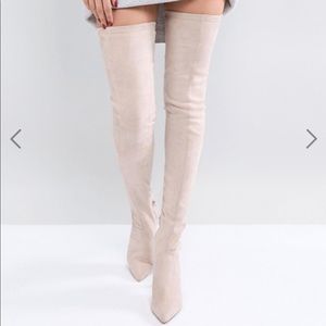 (Worn just once ⭐️) ASOS Knee Wrap Boots 8